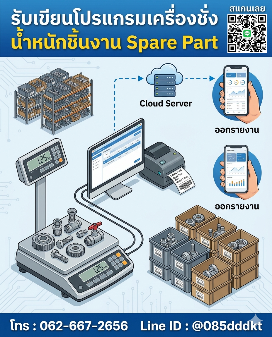 ชั่งน้ำหนักชิ้นงาน
